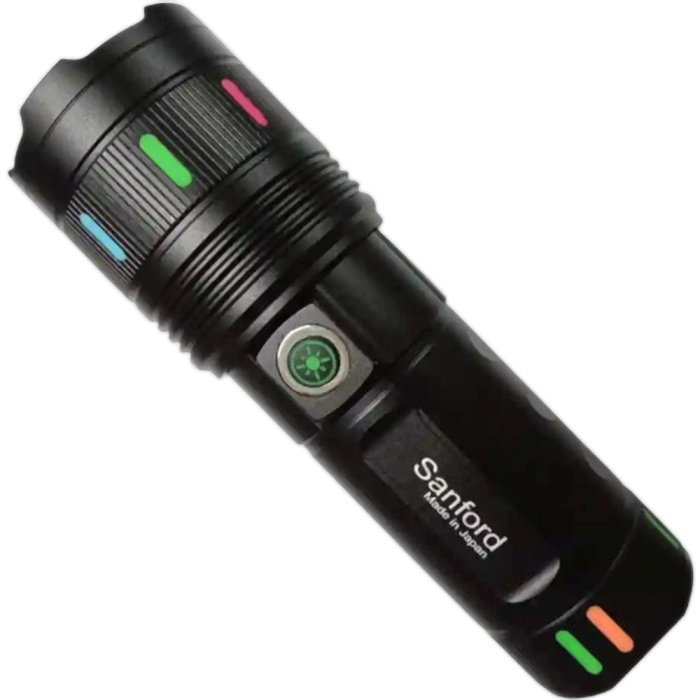 Sanford Torch Light – 30000mAh Powerful LED Flashlight (Black)